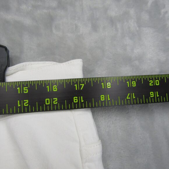 J. Crew Mid Rise Flare Crop Jeans White Stretch Button Fly Size 33 T Waist - Picture 7 of 11